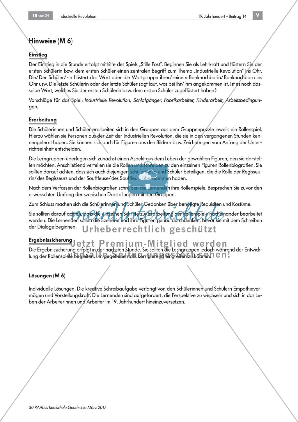 Industrielle Revolution: Vorbereitung eines Rollenspiels Preview 3