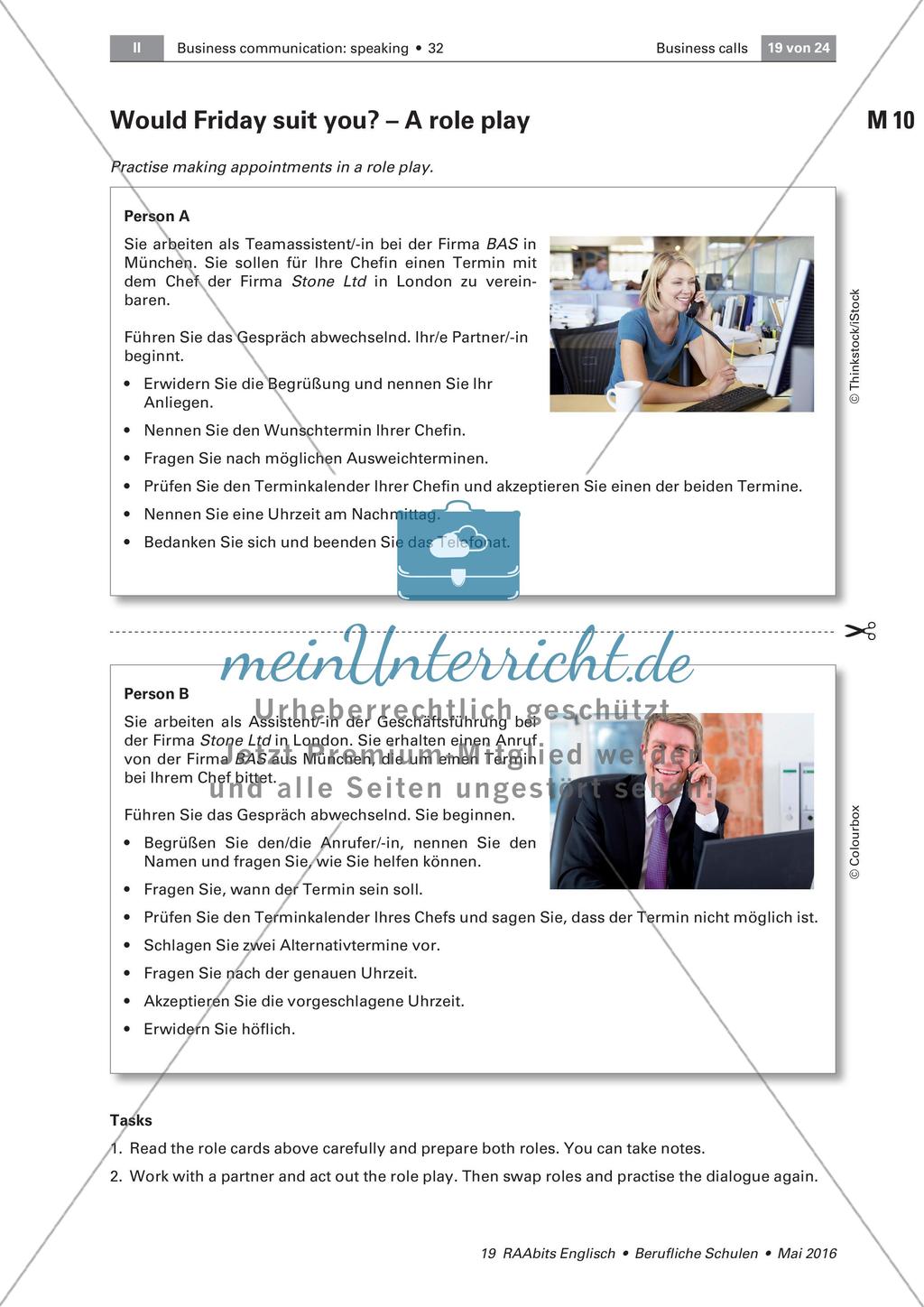 Telephone skills - Making appointments Preview 3