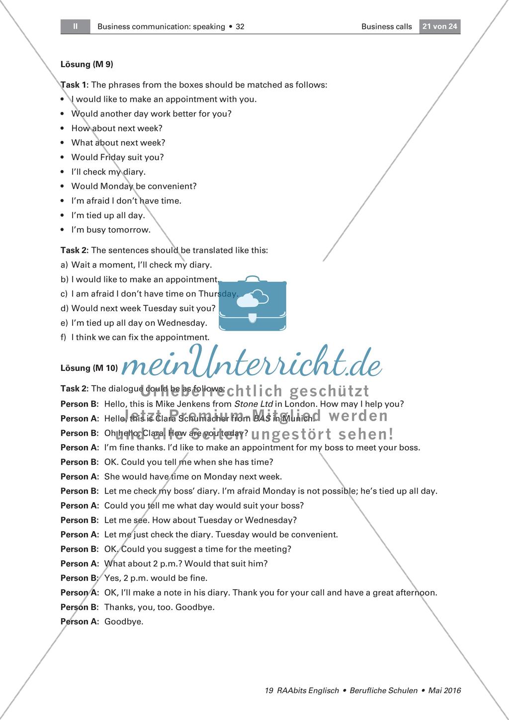 Telephone skills - Making appointments Preview 5