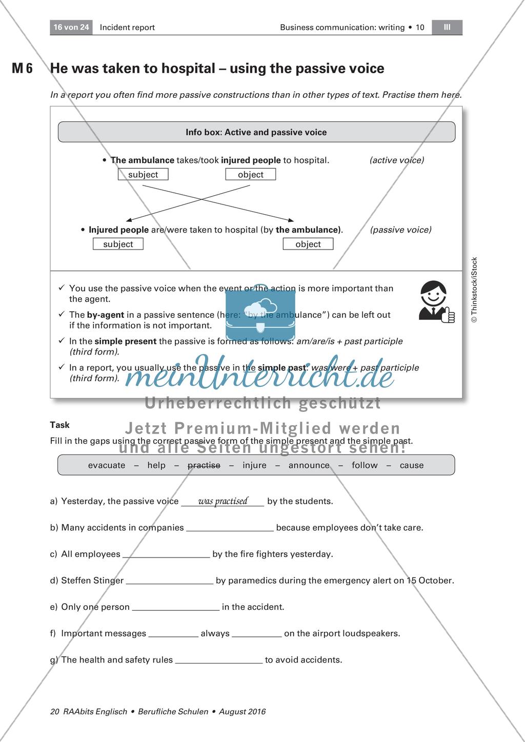 Incident report: Passive voice Preview 1