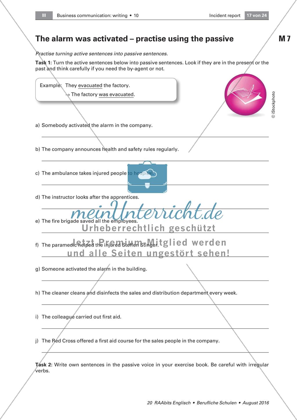 Incident report: Passive voice Preview 2