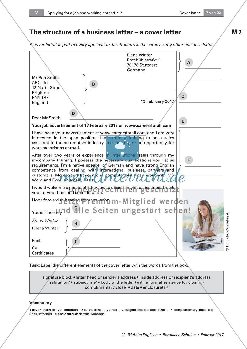 Writing a cover letter - Structure and Content Preview 2