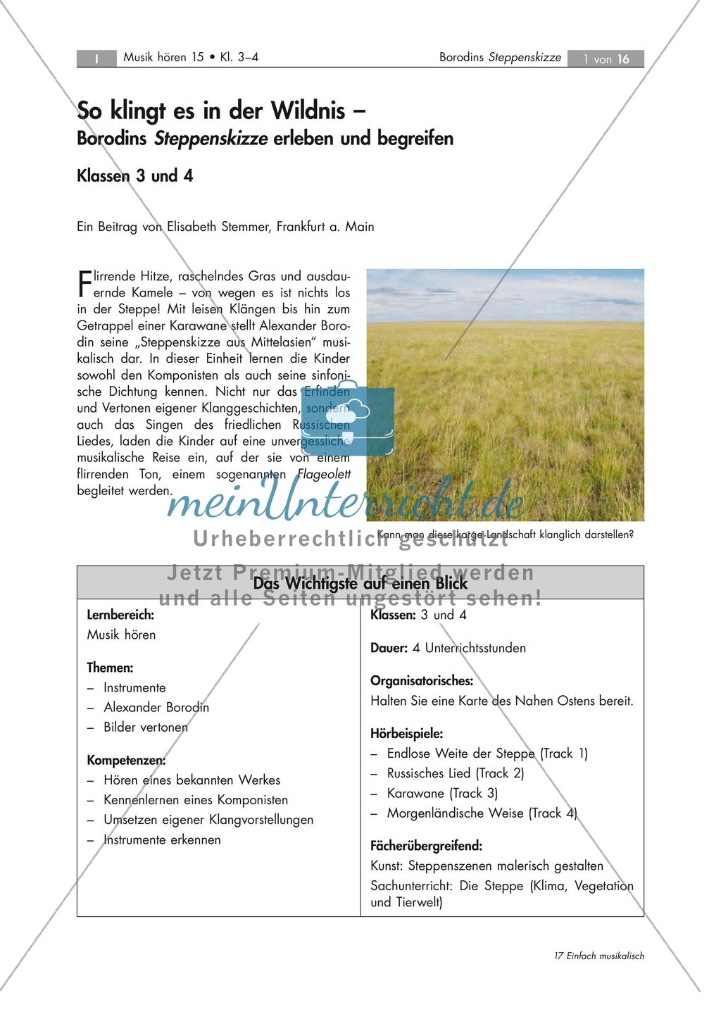 Vertonung einer Landschaft: Borodins Steppenskizze Preview 1