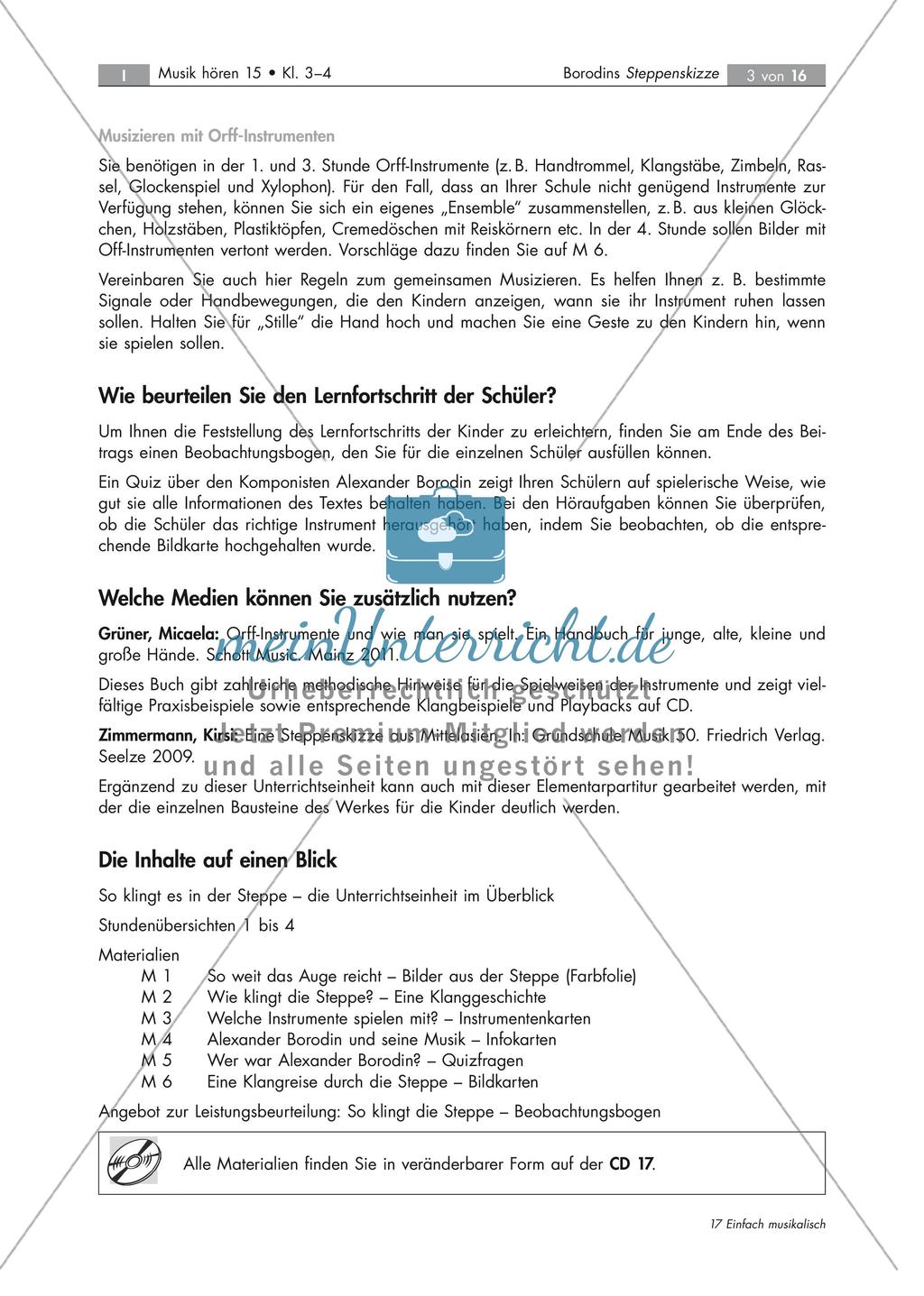 Vertonung einer Landschaft: Borodins Steppenskizze Preview 3