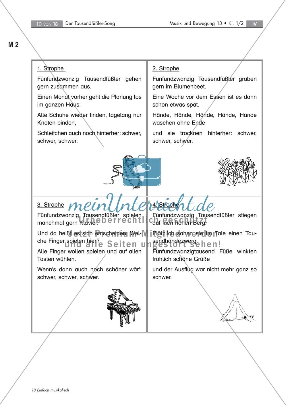 Bewegung und Liederarbeitung: