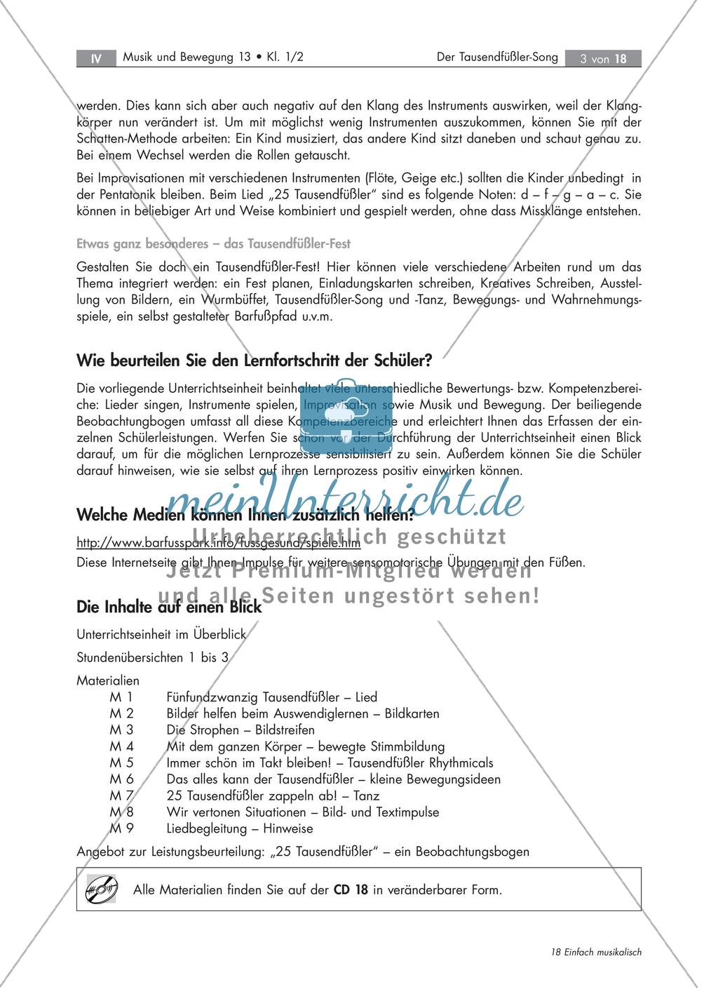 Bewegung und Liederarbeitung: