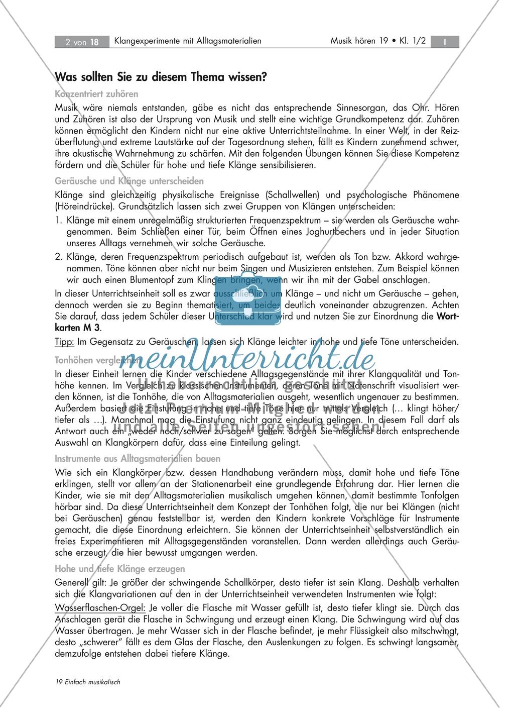 Klangexperimente mit Alltagsmaterialien Preview 2