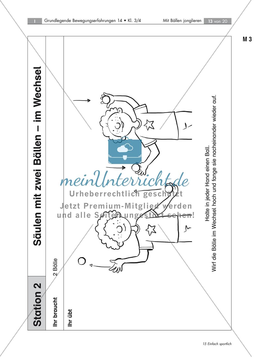 Jonglieren mit einem und zwei Bällen Preview 4