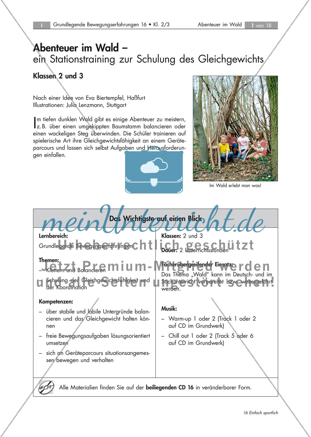 Stationstraining: Schulung des Gleichgewichts Preview 1