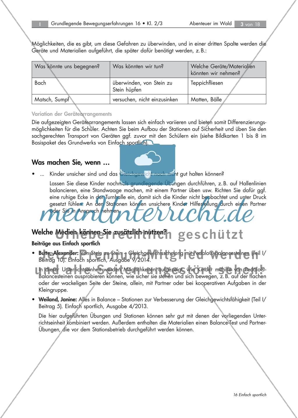 Stationstraining: Schulung des Gleichgewichts Preview 3