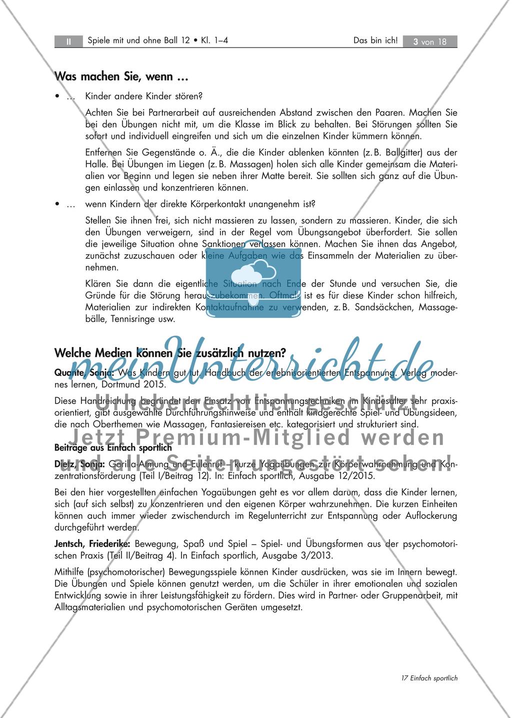 Spiel- und Übungsformen zur Körperwahrnehmung Preview 3