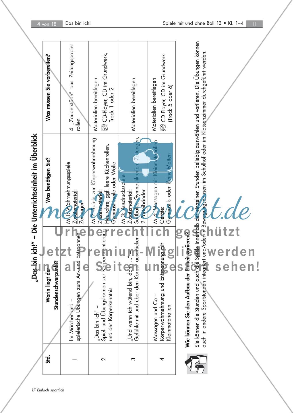 Spiel- und Übungsformen zur Körperwahrnehmung Preview 4