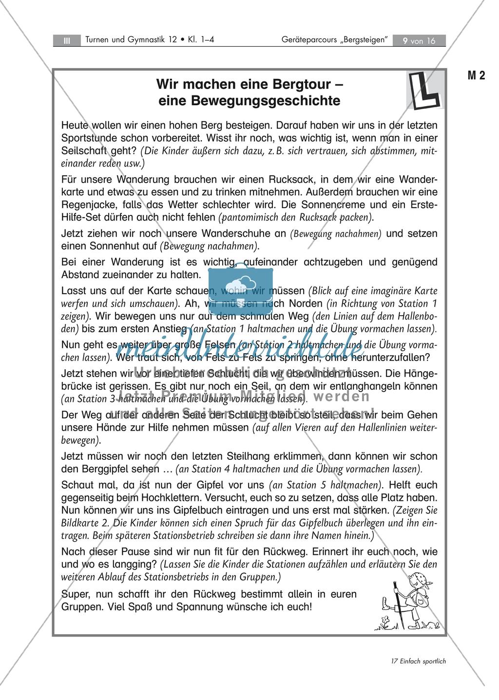 Geräteparcours zum Thema