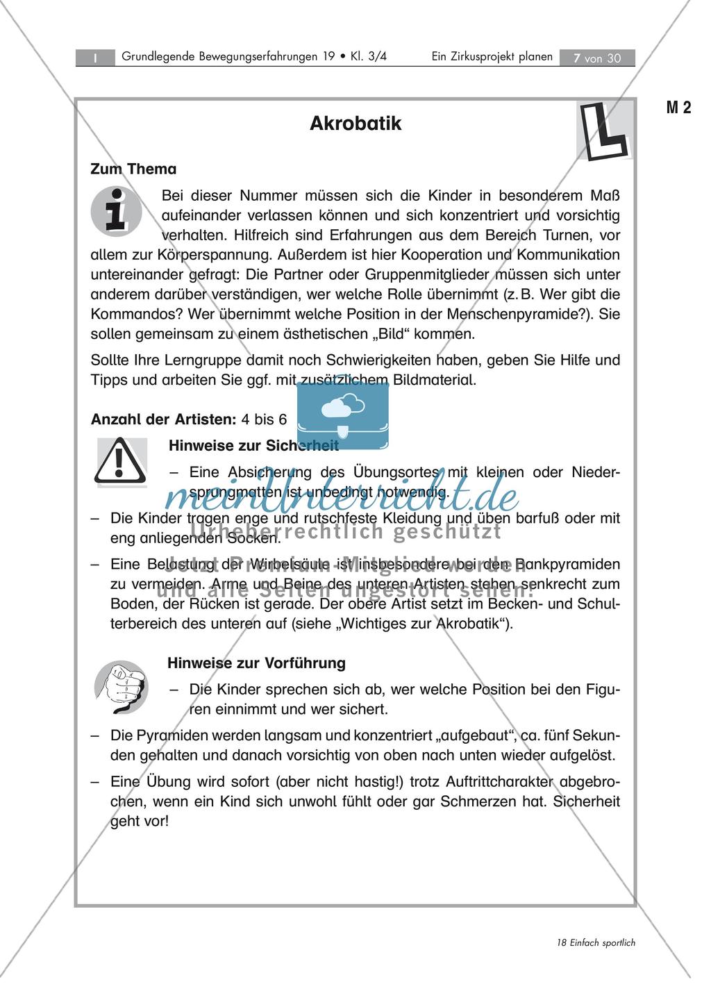 Ein Zirkusprojekt planen: Akrobatik Preview 2