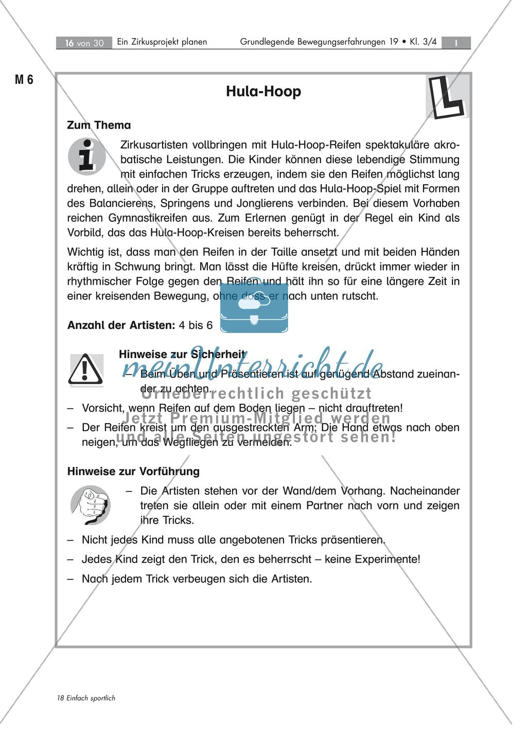Ein Zirkusprojekt planen: Hula-Hoop Preview 1