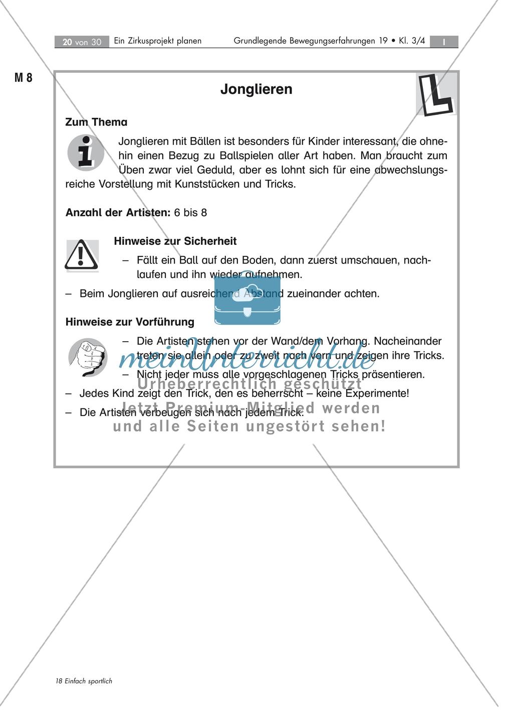 Ein Zirkusprojekt planen: Jonglieren Preview 1