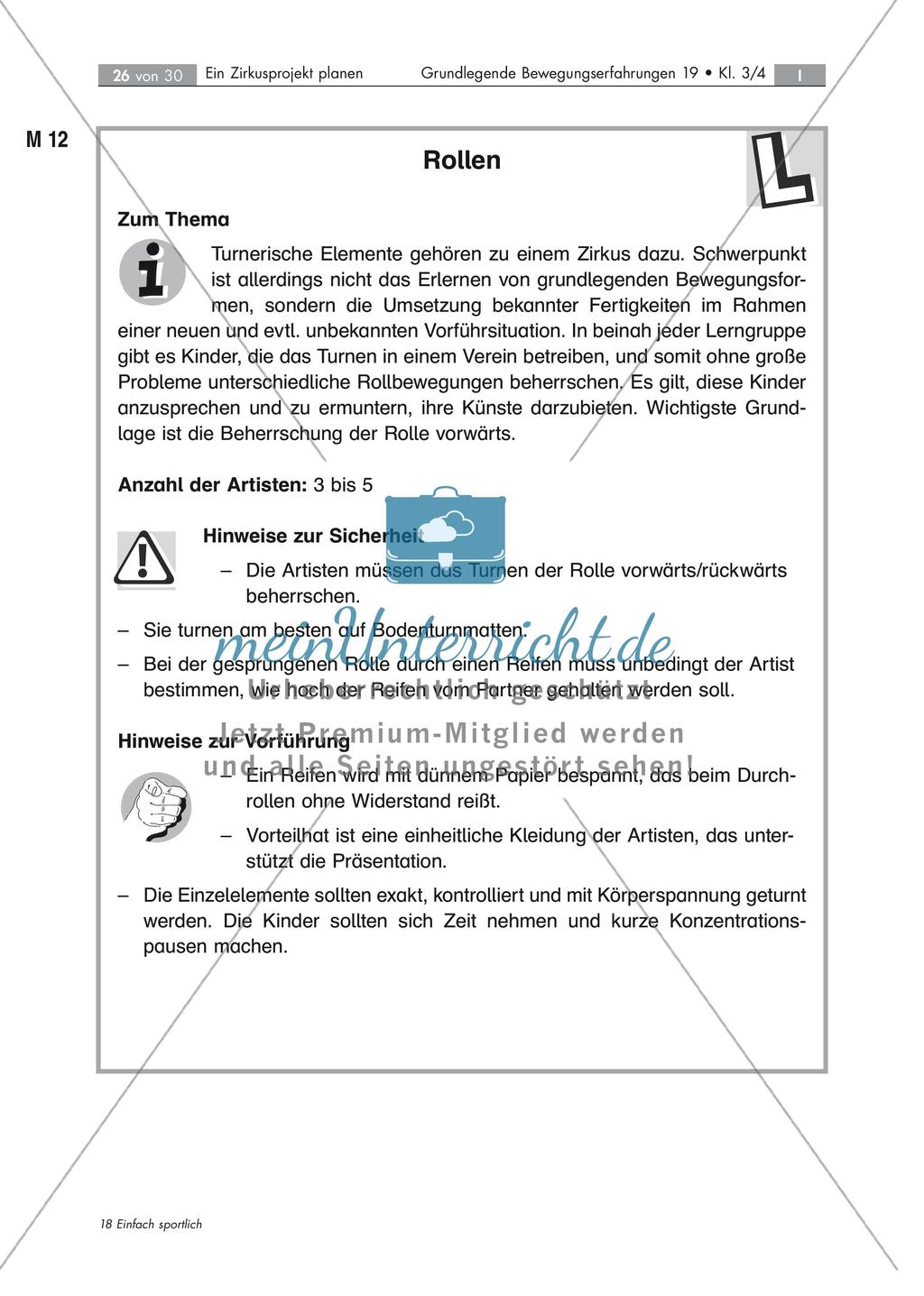 Ein Zirkusprojekt planen: Rollen Preview 1