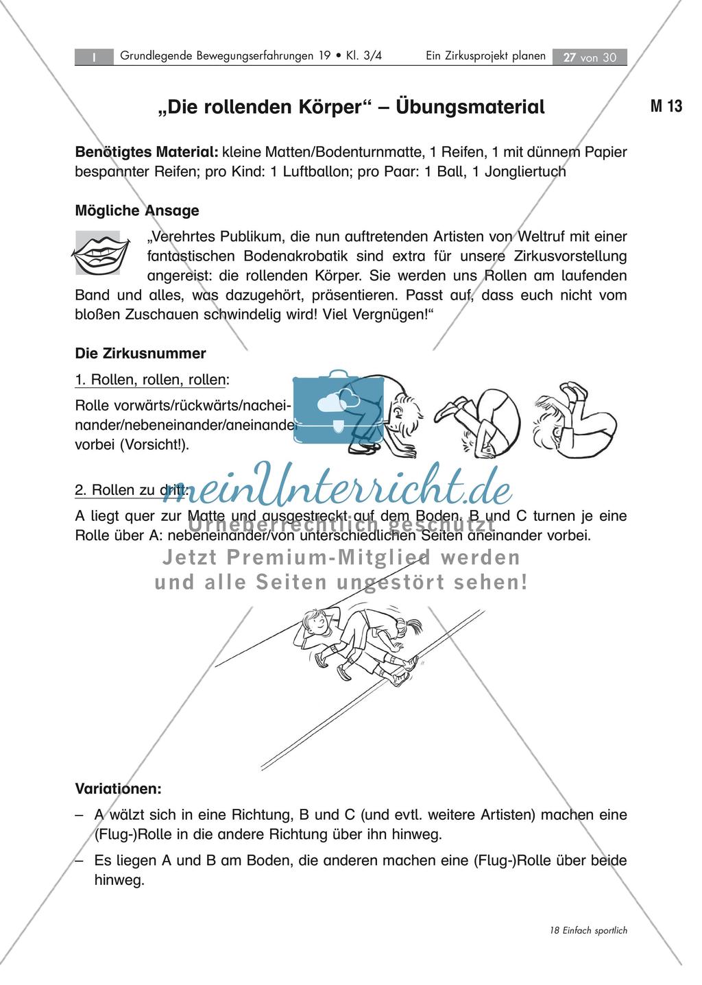 Ein Zirkusprojekt planen: Rollen Preview 2