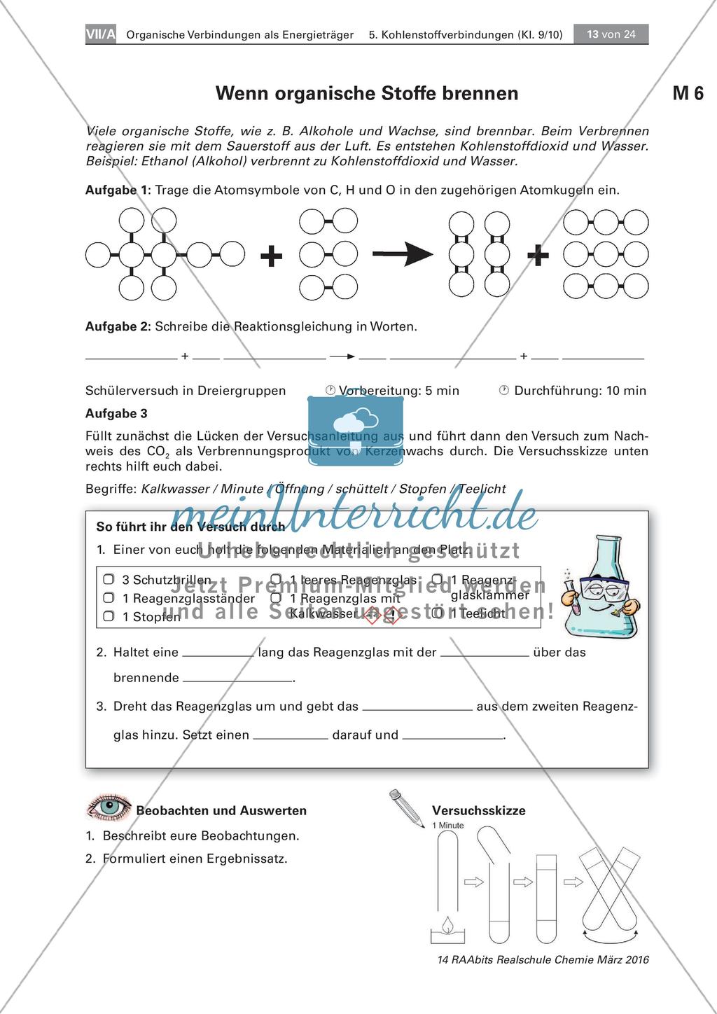 Das Kohlenstoffatom und seine Verbindungen Preview 2