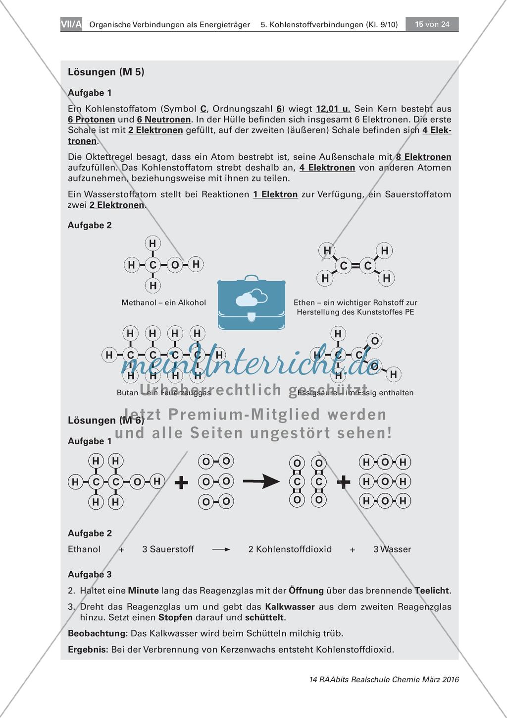 Das Kohlenstoffatom und seine Verbindungen Preview 4