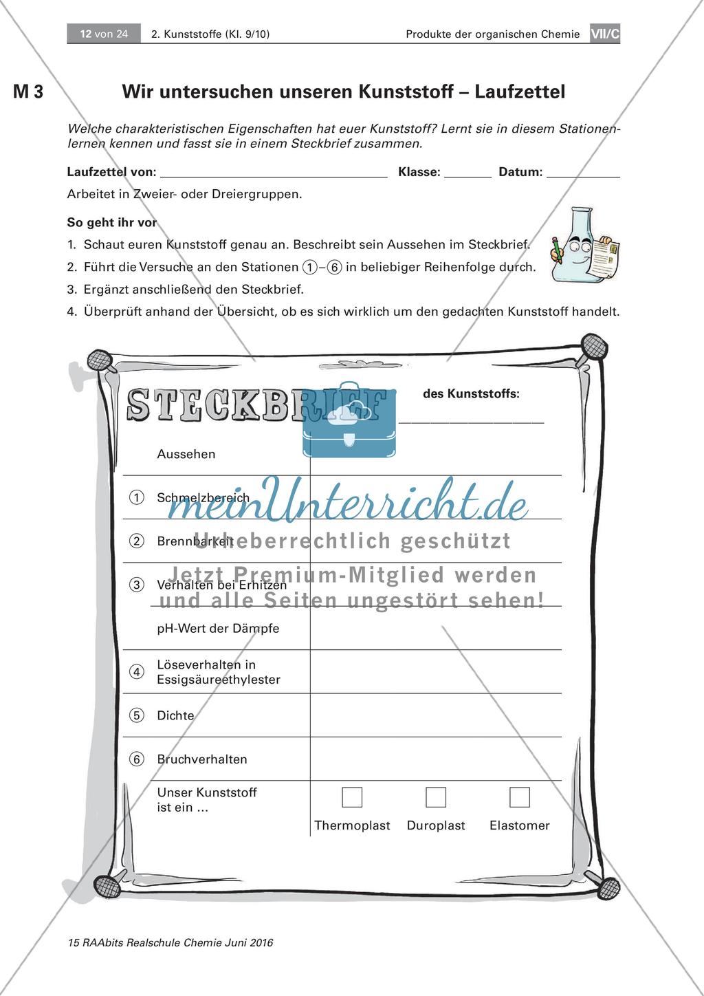 Stationenarbeit: Identifizierung eines Kunststoffs Preview 1