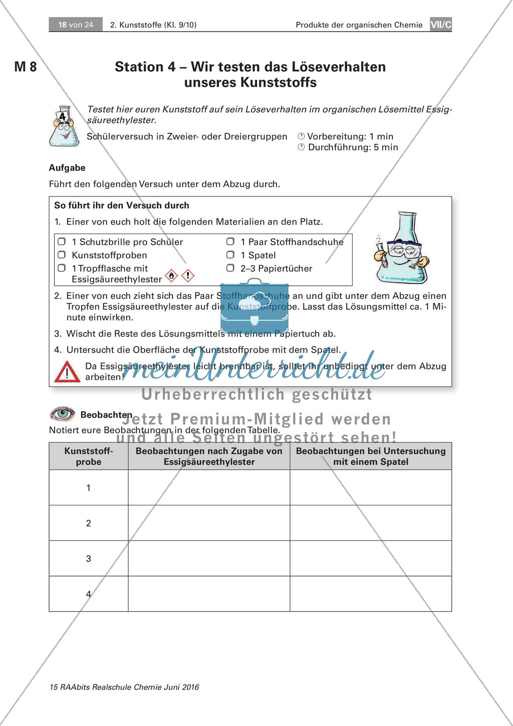 Stationenarbeit: Identifizierung eines Kunststoffs Preview 7