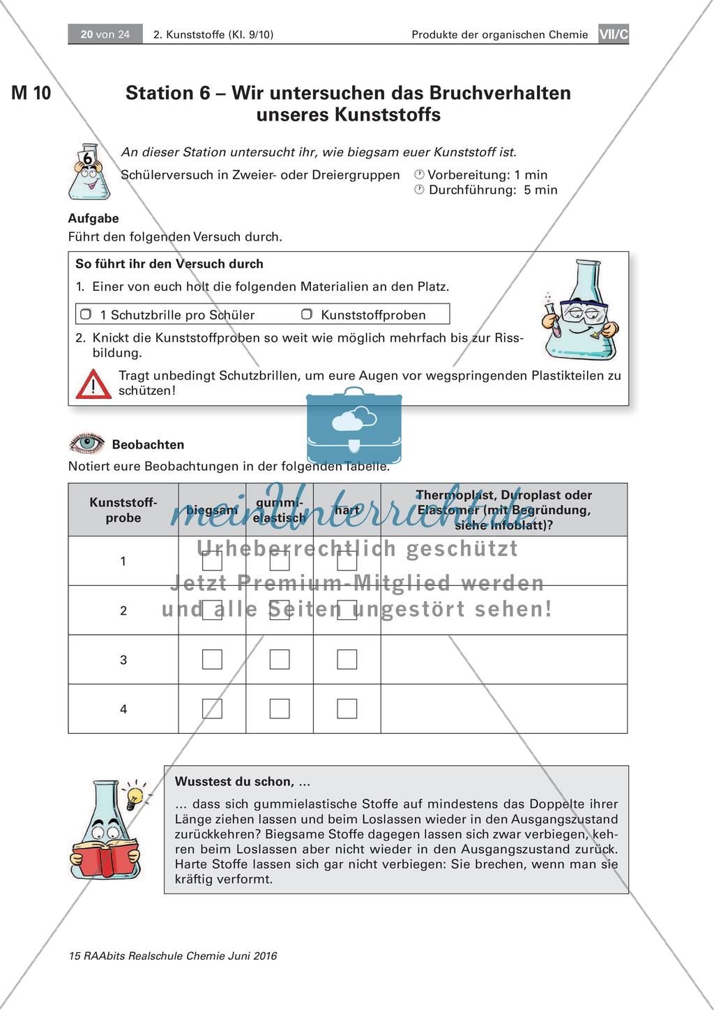 Stationenarbeit: Identifizierung eines Kunststoffs Preview 9