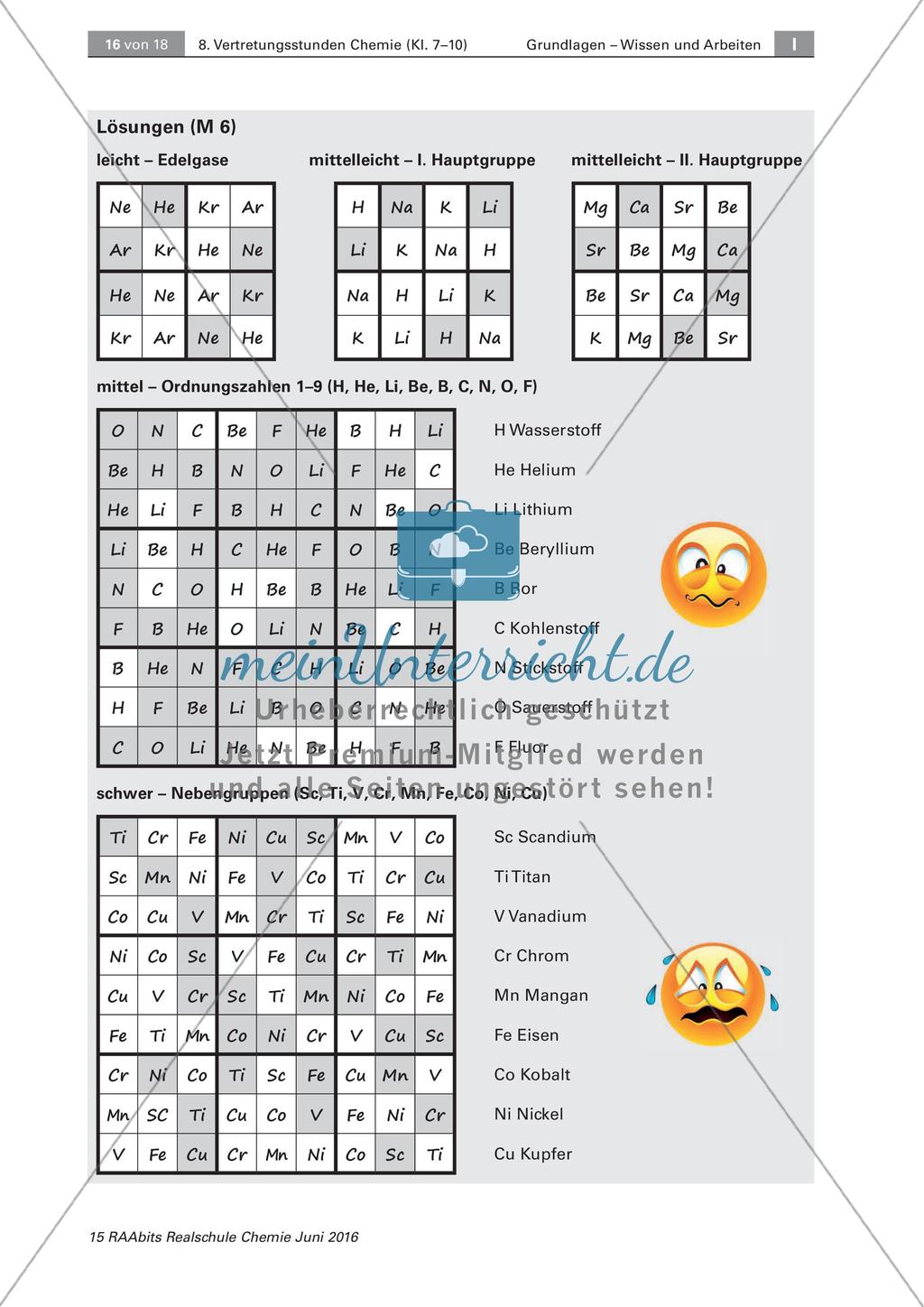Sudoku und Stadt, Land, Fluss mit chemischen Elementen Preview 5