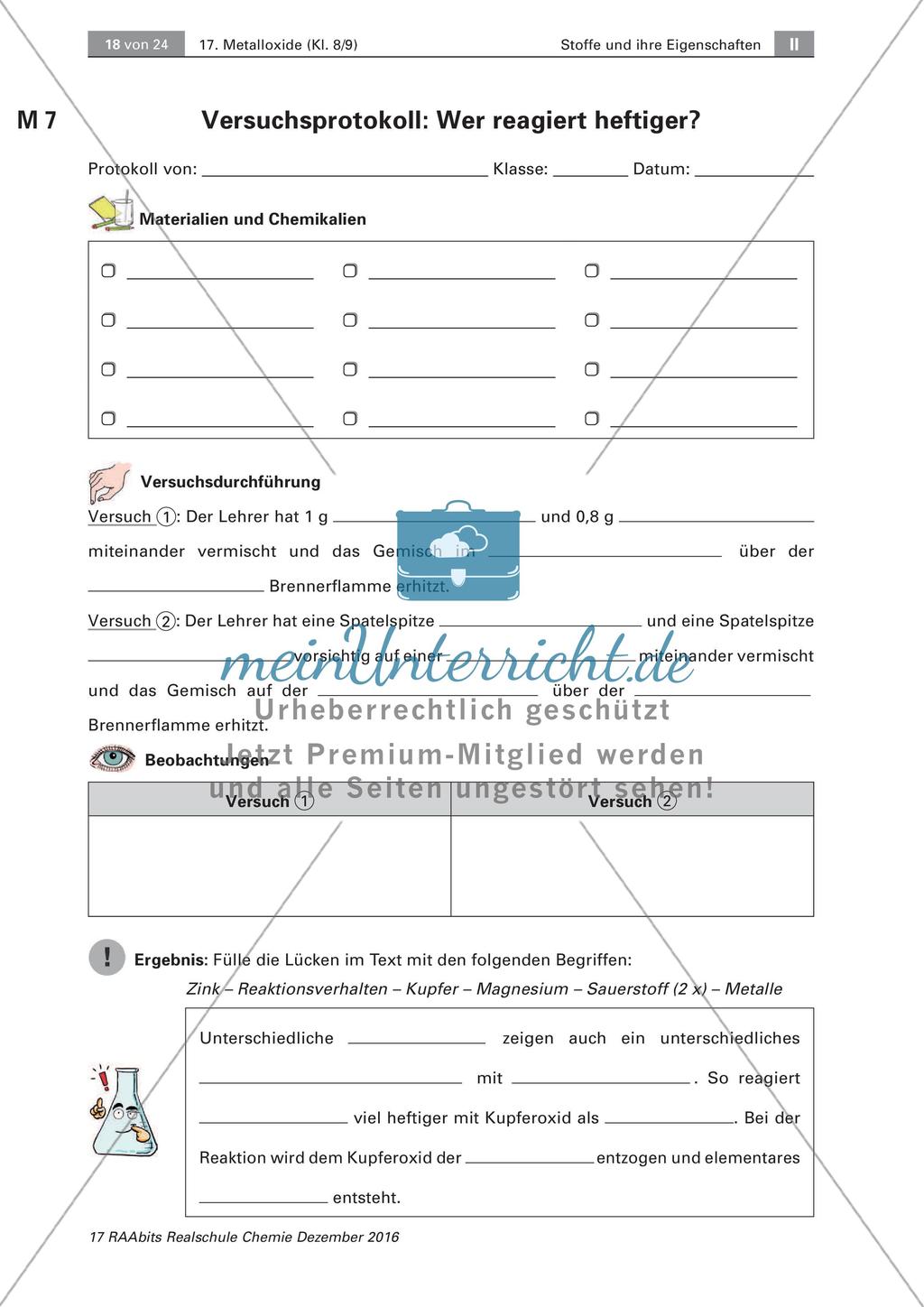 Metalloxide: Kupferoxid-Eisen-Gemisch erhitzen Preview 3
