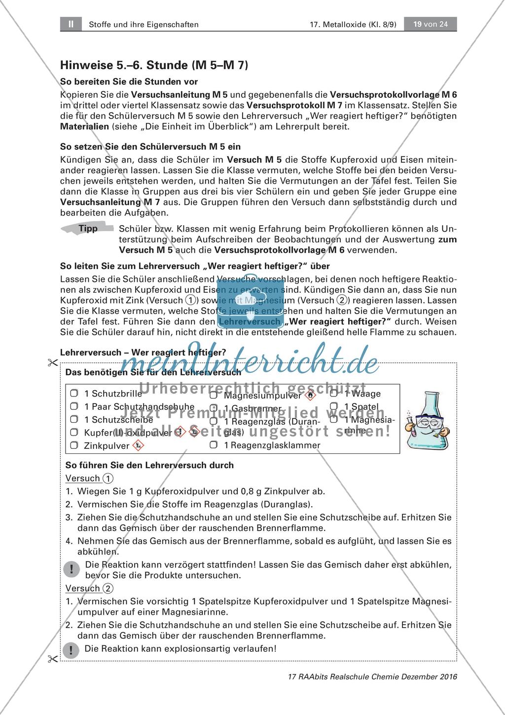 Metalloxide: Kupferoxid-Eisen-Gemisch erhitzen Preview 4