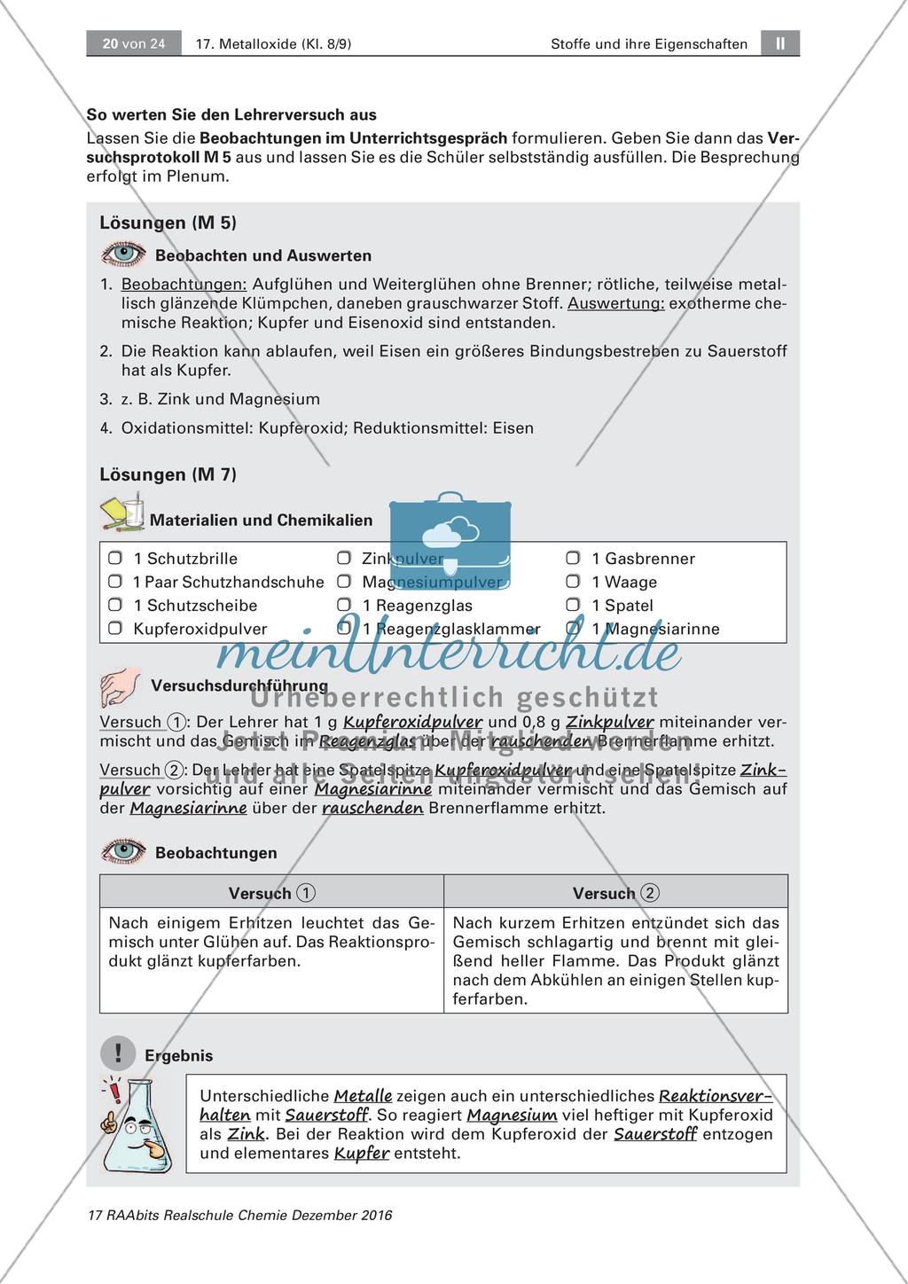 Metalloxide: Kupferoxid-Eisen-Gemisch erhitzen Preview 5