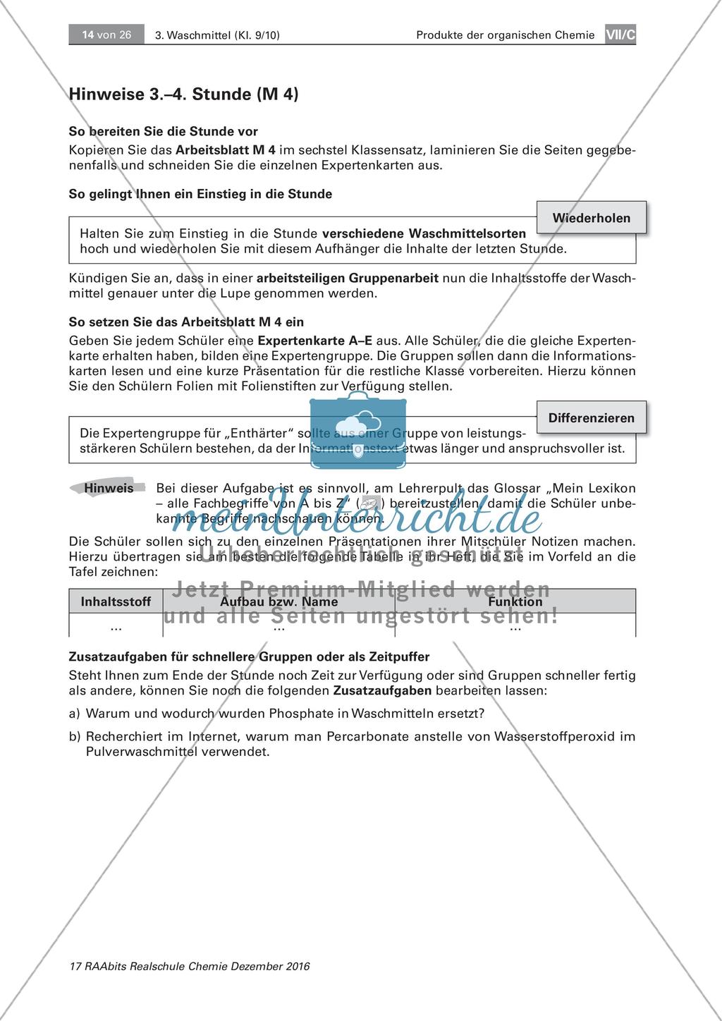 Inhaltsstoffe von Waschmitteln: Gruppenpuzzle Preview 3