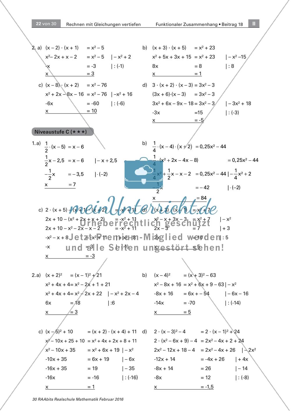 Lösungen zur Unterrichtseinheit