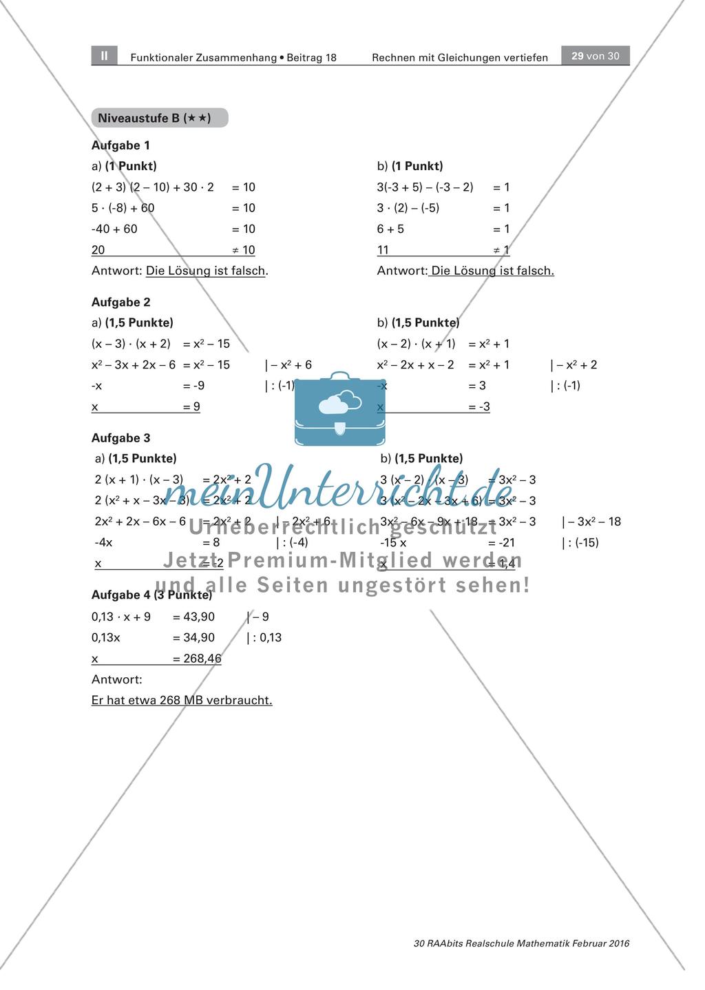 Lösungen zur Unterrichtseinheit