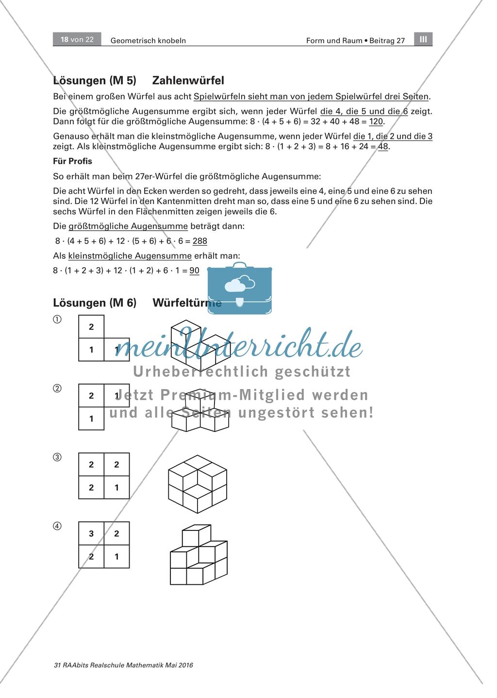 Geometrisch Knobeln - Stationenzirkel zum Aufbau räumlicher Vorstellungskraft Preview 18