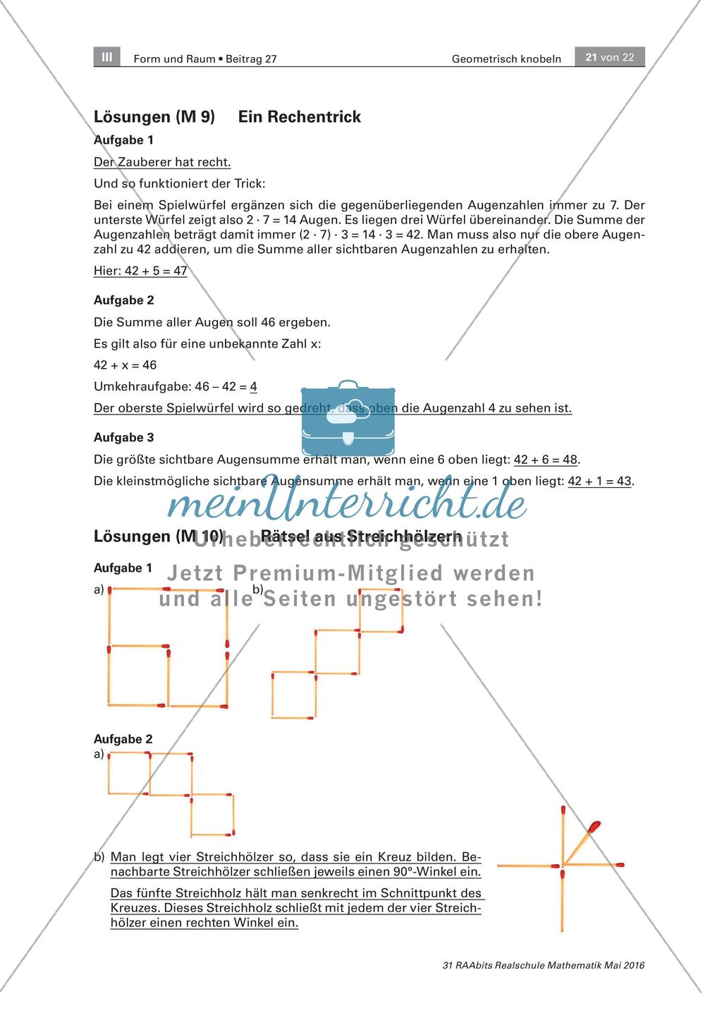 Geometrisch Knobeln - Stationenzirkel zum Aufbau räumlicher Vorstellungskraft Preview 21