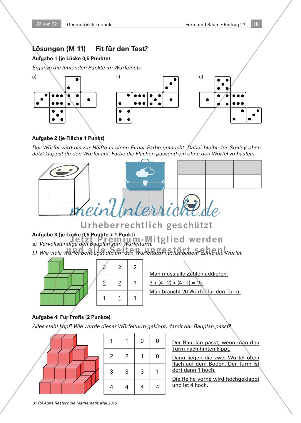 Geometrisch Knobeln - Stationenzirkel zum Aufbau räumlicher Vorstellungskraft Preview 22