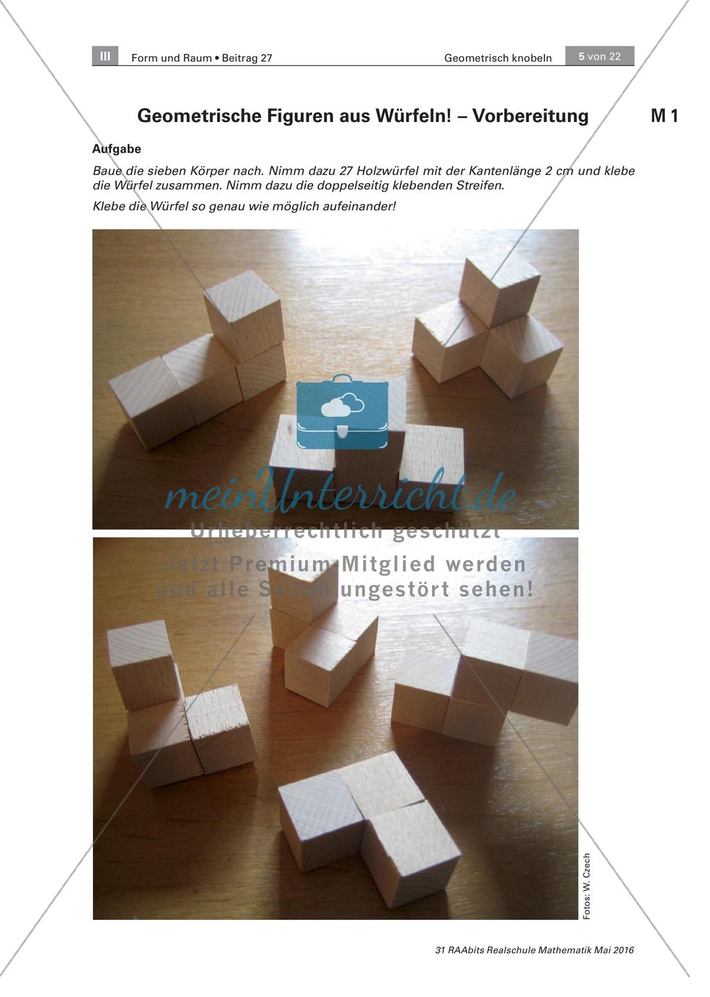 Geometrisch Knobeln - Stationenzirkel zum Aufbau räumlicher Vorstellungskraft Preview 5