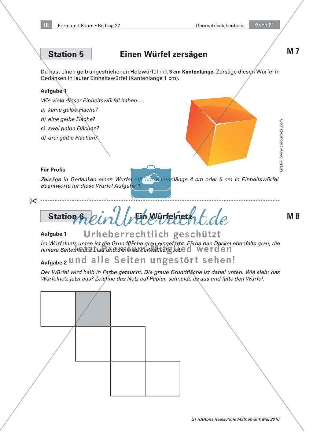 Geometrisch Knobeln - Stationenzirkel zum Aufbau räumlicher Vorstellungskraft Preview 9