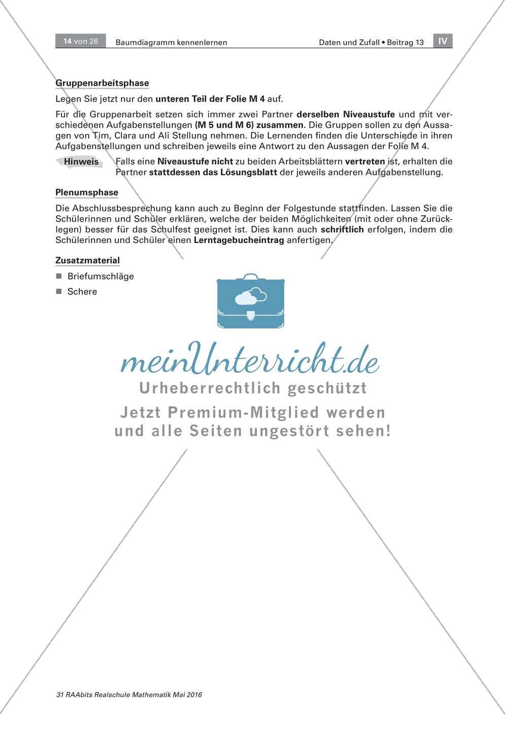 Glücksrad und Lostrommel - Wahrscheinlichkeiten im Baumdiagramm darstellen und berechnen Preview 14
