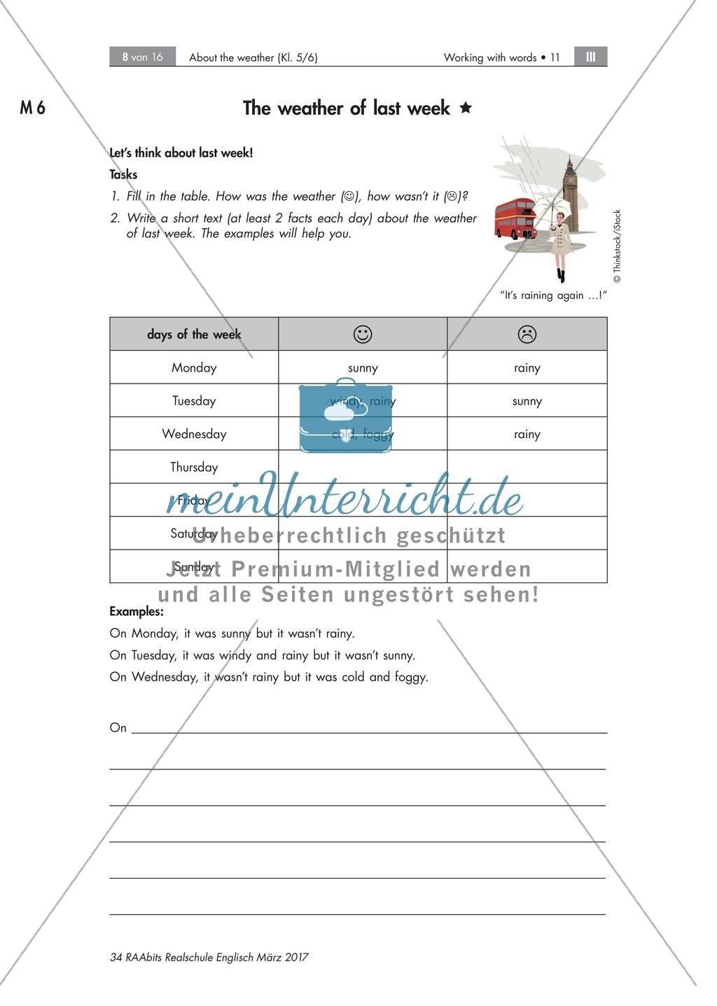 Handlungs- und produktionsorientierte Wortschatzarbeit: Weather Preview 8