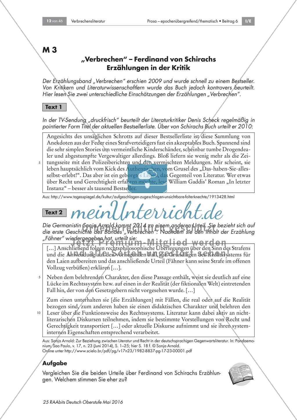Ferdinand Schirachs Erzählungssammlung: