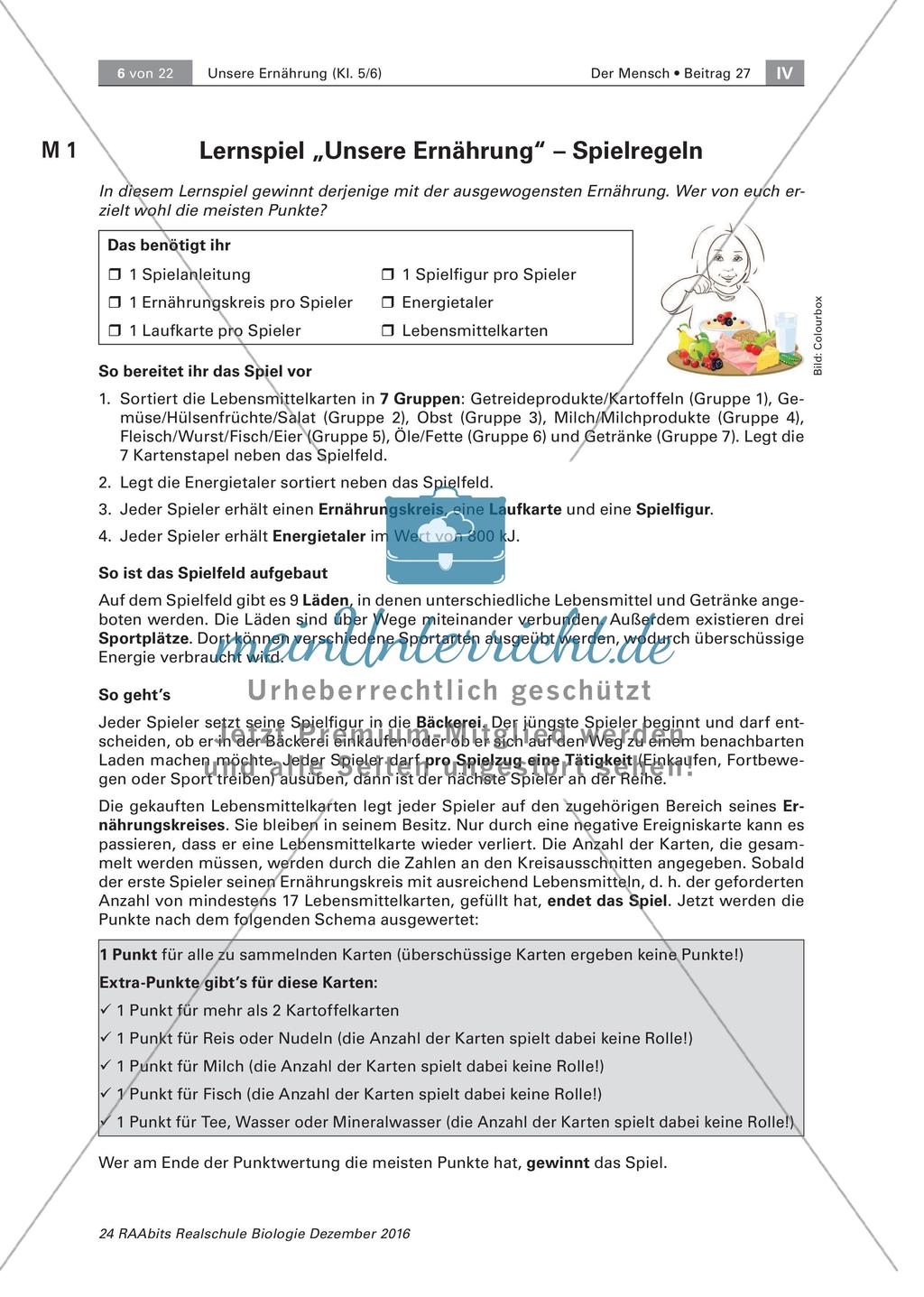 Lernspiel: unsere Ernährung Preview 6