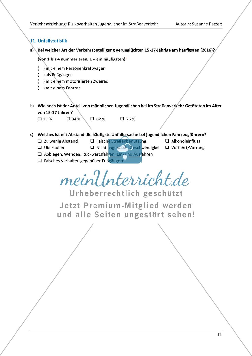 Risikoverhalten-Quiz: Unterwegs mit dem Fahrrad Preview 11