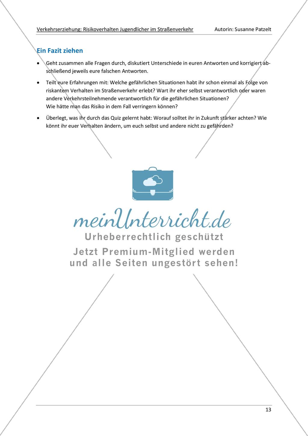 Risikoverhalten-Quiz: Unterwegs mit dem Fahrrad Preview 13