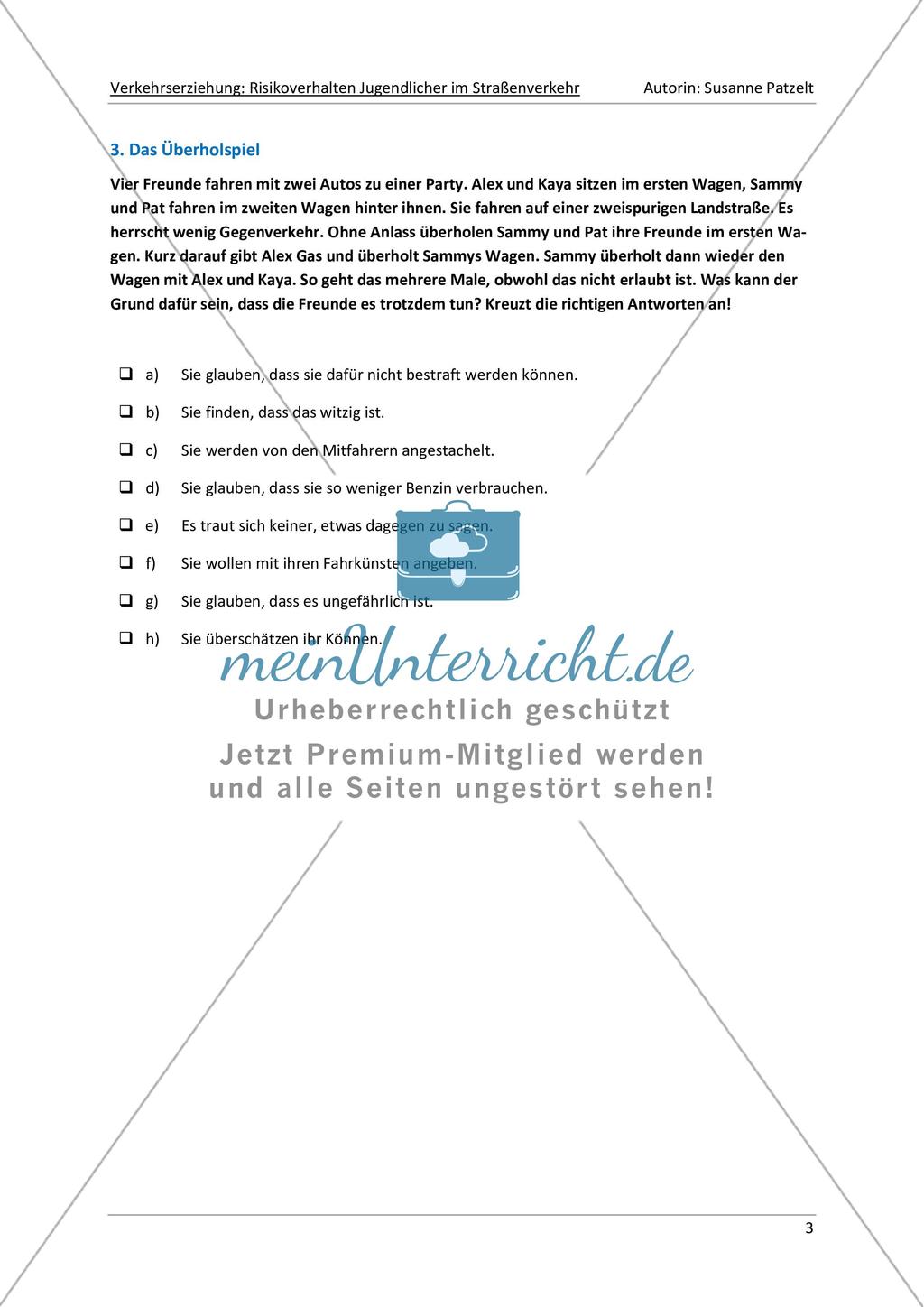 Risikoverhalten-Quiz: Unterwegs mit dem Fahrrad Preview 3