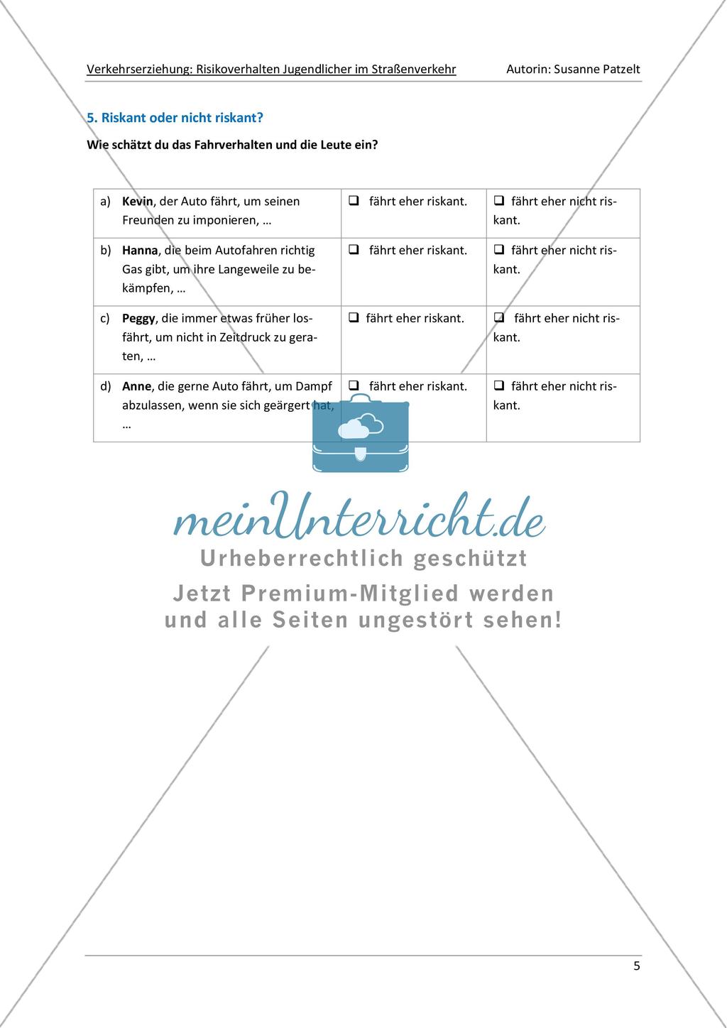Risikoverhalten-Quiz: Unterwegs mit dem Fahrrad Preview 5