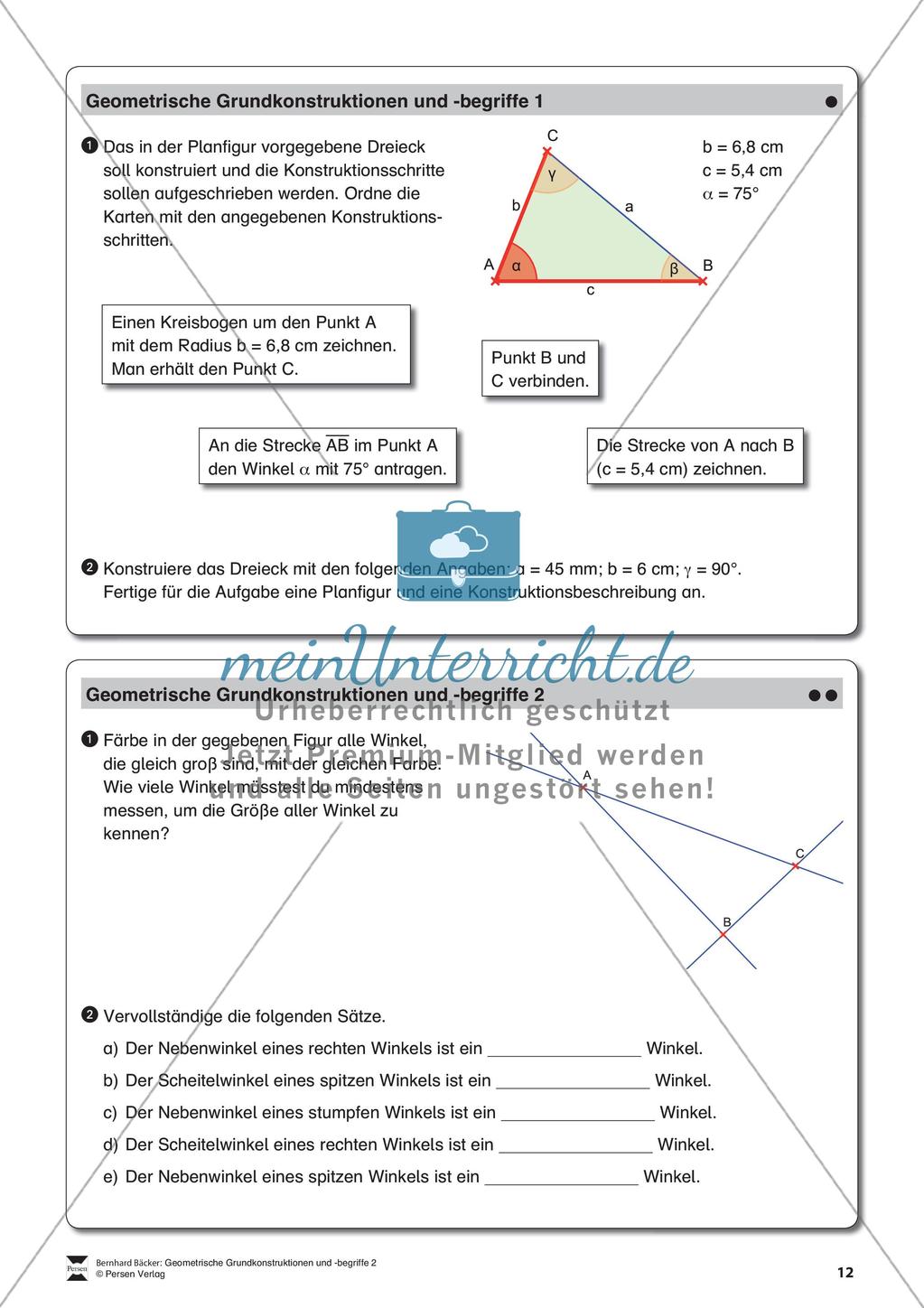 Konstruktion von Dreiecken Preview 13