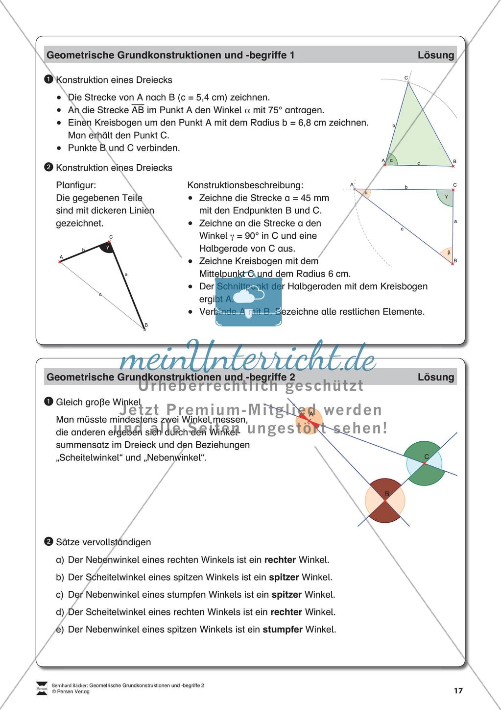 Konstruktion von Dreiecken Preview 18