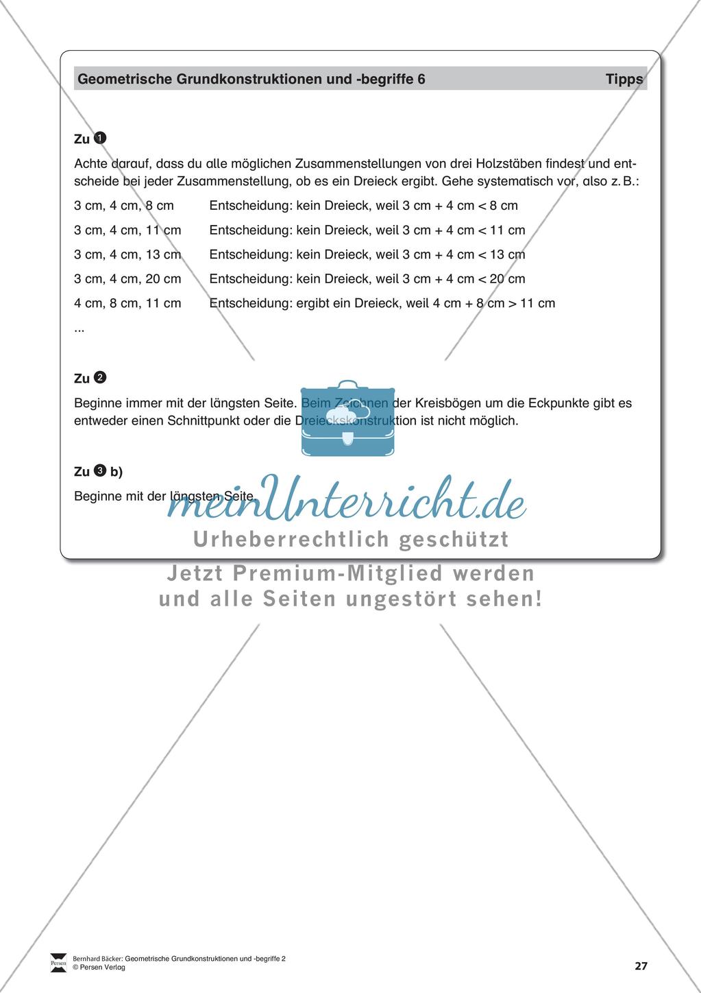 Konstruktion von Dreiecken Preview 28